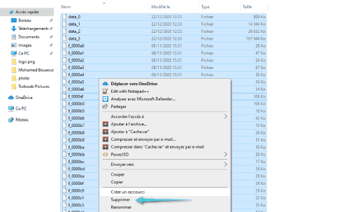 Effacer le cache pour réparer Microsoft Edge qui ne s'ouvre pas