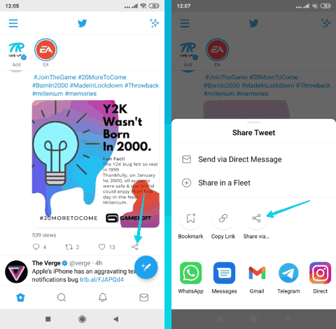 Enregistrer une vidéo de Twitter sur Android