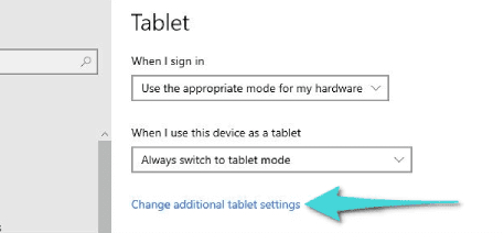 Comment activer ou désactiver le mode tablette dans Windows 10 des paramètres