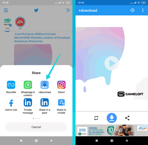 Comment enregistrer une vidéo de Twitter sur Android