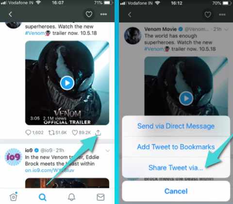 Comment enregistrer une vidéo de Twitter sur l'iPhone