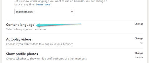 كيفية تغيير لغة الترجمة في لينكد إن