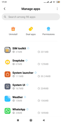Paramètres de gestion des applications