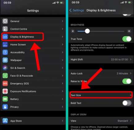 Comment changer la taille du texte sur iPhone