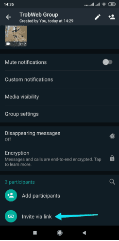 Créer un lien pour un groupe Whatsapp