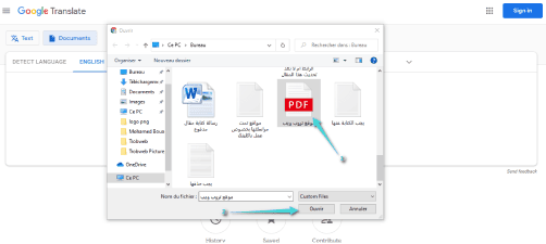 Traduire des fichiers PDF via Google Translate