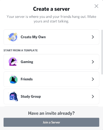 Créer un serveur Discord