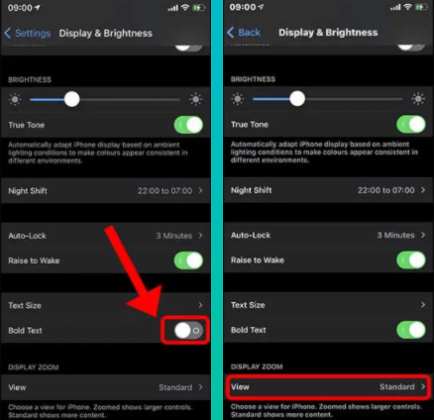 Changer la taille de la police sur iPhone