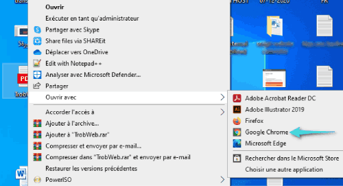 Ouvrez le fichier PDF sur Google Chrome