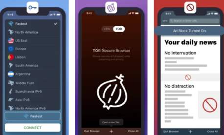 من أفضل متصفحات VPN للايفون