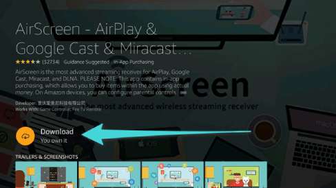 AirScreen على Fire TV