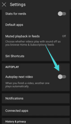 Arrêter la lecture automatique des vidéos YouTube sur iPhone