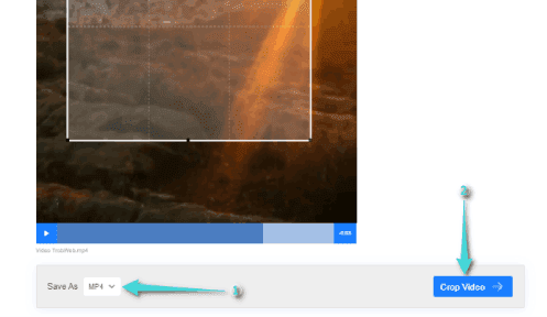 Changez le format de la vidéo et enregistrez-la après l'avoir coupée en ligne