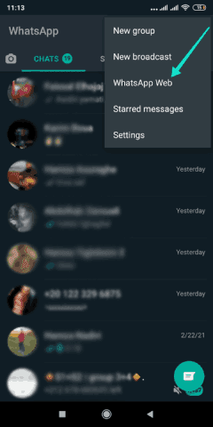 Exécutez Whatsapp Web sur PC