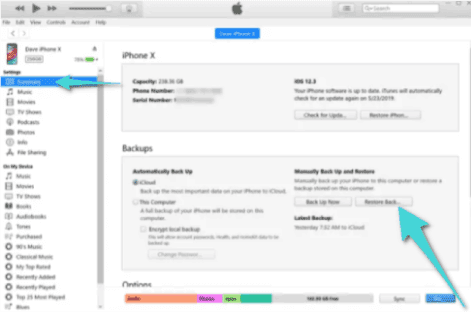 Récupérer des photos supprimées de l'iPhone via iTunes