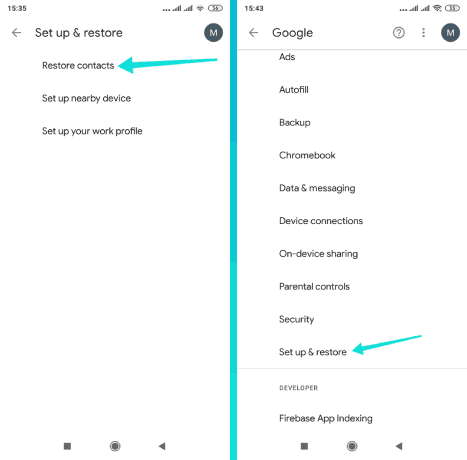 Récupérer les numéros supprimés synchronisés dans le compte Google