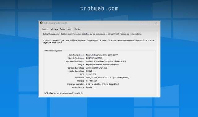 Connaître toutes les spécifications Windows