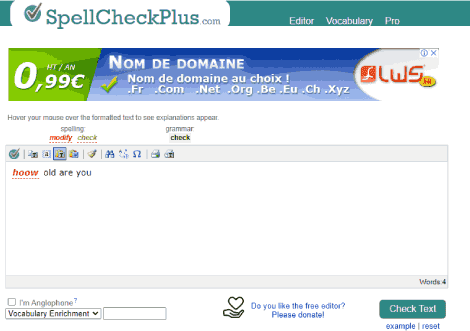 L'un des meilleurs sites étrangers pour la relecture en anglais
