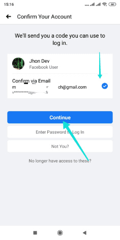 Récupérer un compte Facebook