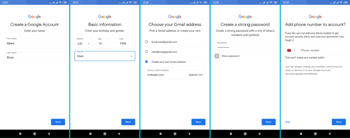 Créer un e-mail via une application Gmail