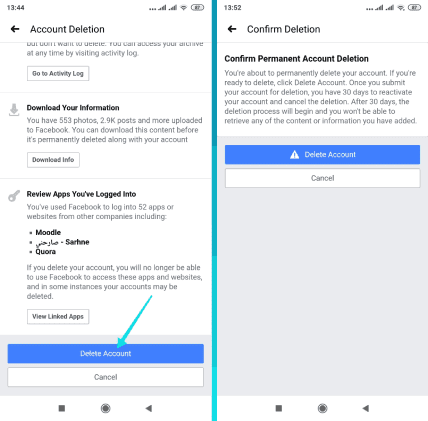 Comment supprimer définitivement un compte Facebook