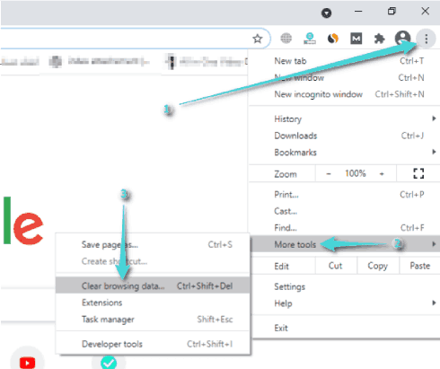 Effacer les données du navigateur Google Chrome