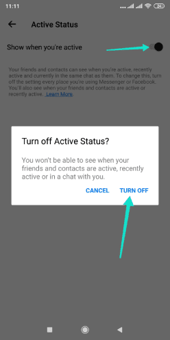Masquer hors ligne maintenant sur Facebook Messenger