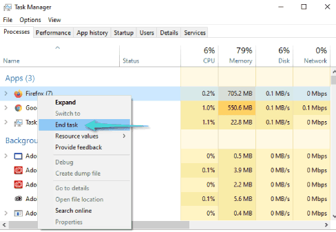 Quittez Firefox