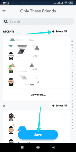 Voir combien d'amis vous avez sur Snapchat