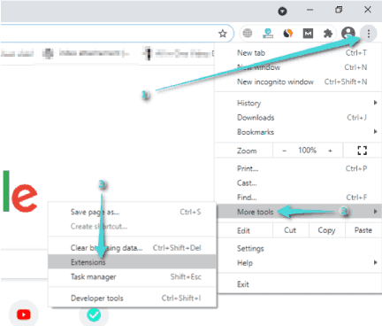 Désactiver les extensions Google Chrome