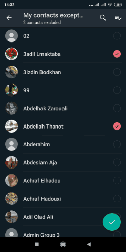 Empêcher des personnes spécifiques de vous ajouter à des groupes Whatsapp