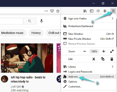 Désactiver les modules complémentaires Firefox