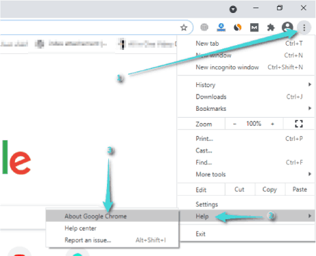 تحديث متصفح google chrome