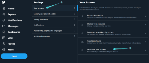 كيفية حذف حساب تويتر نهائياً عبر موقع الويب