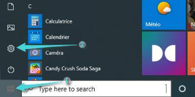 Paramètres Windows 10