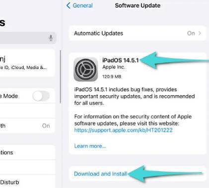 Mettez à jour le système iPad avec la dernière version