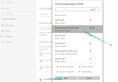 comment localiser Windows 10