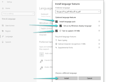 comment localiser Windows 10