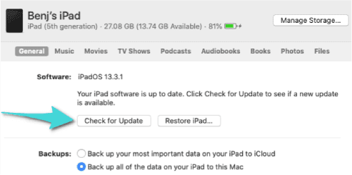 Comment mettre à jour le système iPad à partir d'un ordinateur