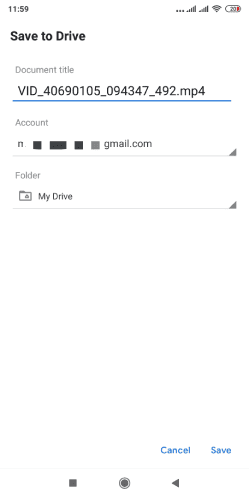 Télécharger une vidéo sur Google Drive