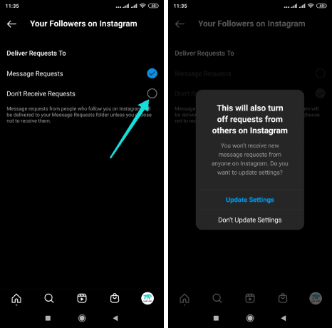 Empêcher que des messages vous soient envoyés par des personnes que vous ne suivez pas