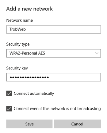 Entrez les données Wi-Fi masquées dans les paramètres Windows 10