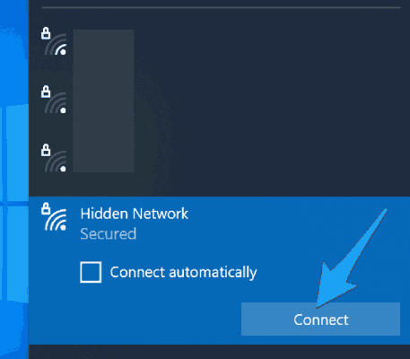 Comment se connecter à un réseau wifi caché sur Windows 10
