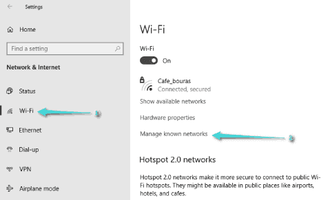 Comment se connecter à un réseau wifi caché sur Windows 10 des paramètres