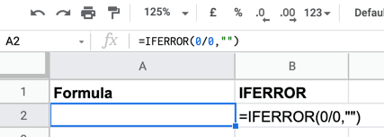 إخفاء  الأخطاء في Google Sheets