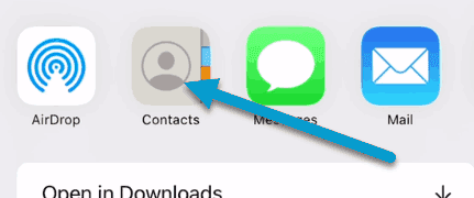 Importer le fichier de contacts sur iPhone
