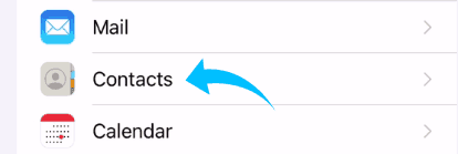 Paramètres des contacts iPhone