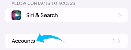 Paramètres du compte sur iPhone