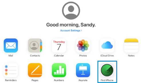 Déverrouiller l'iPhone via iCloud
