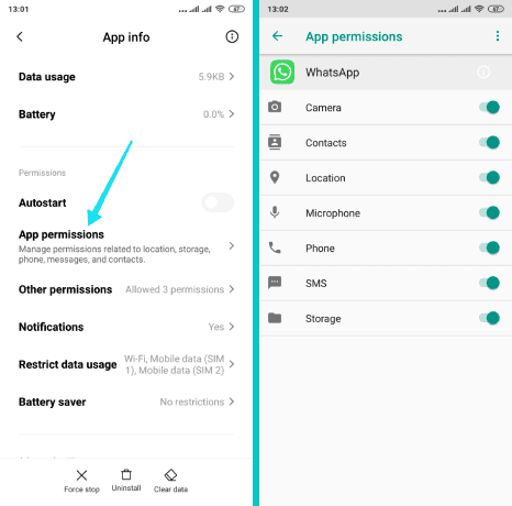 Donner le pouvoir de passer des appels vers Whatsapp